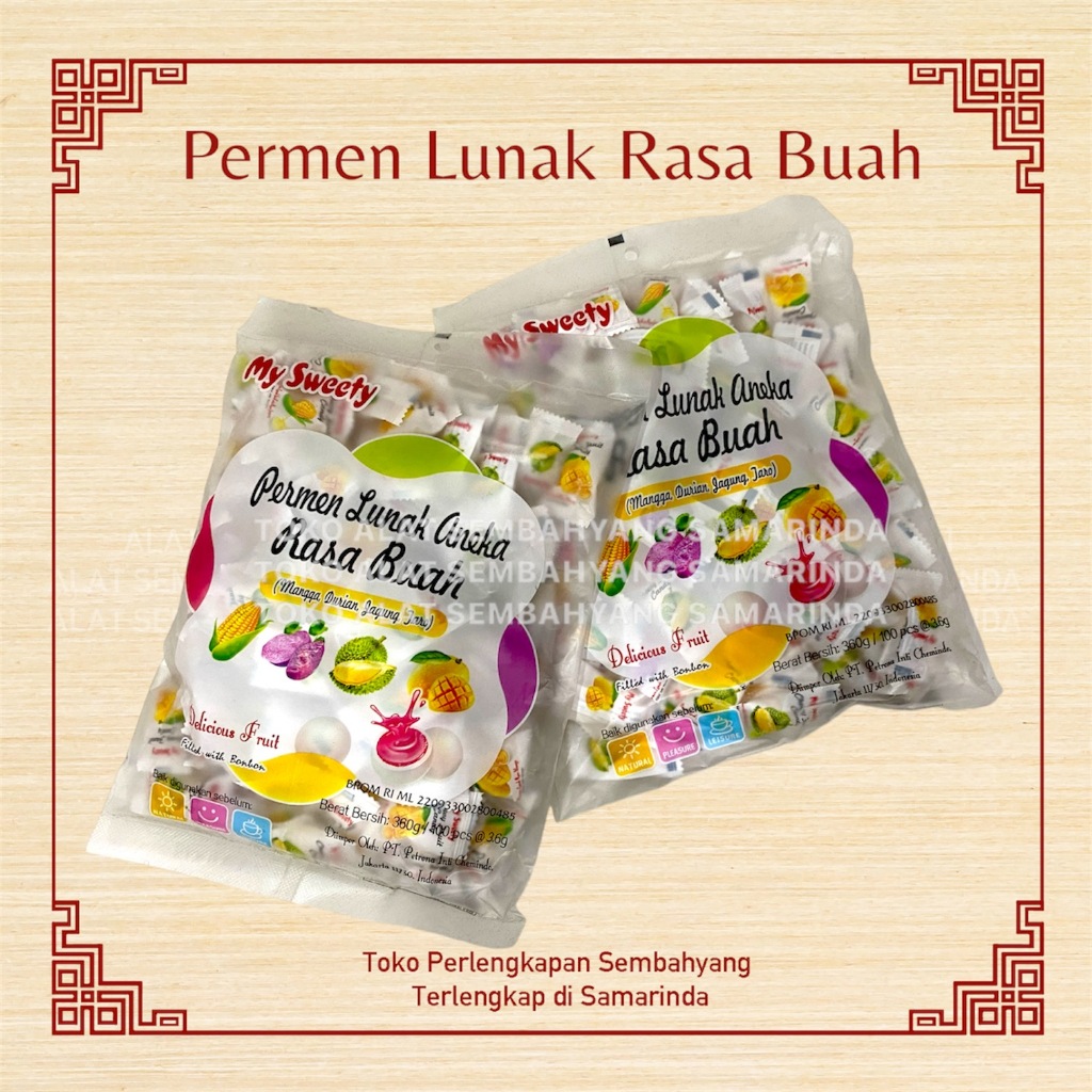 My Sweety Permen Lunak rasa Aneka Buah IMLEK / Mangga Durian Jagung Taro / 100 pcs