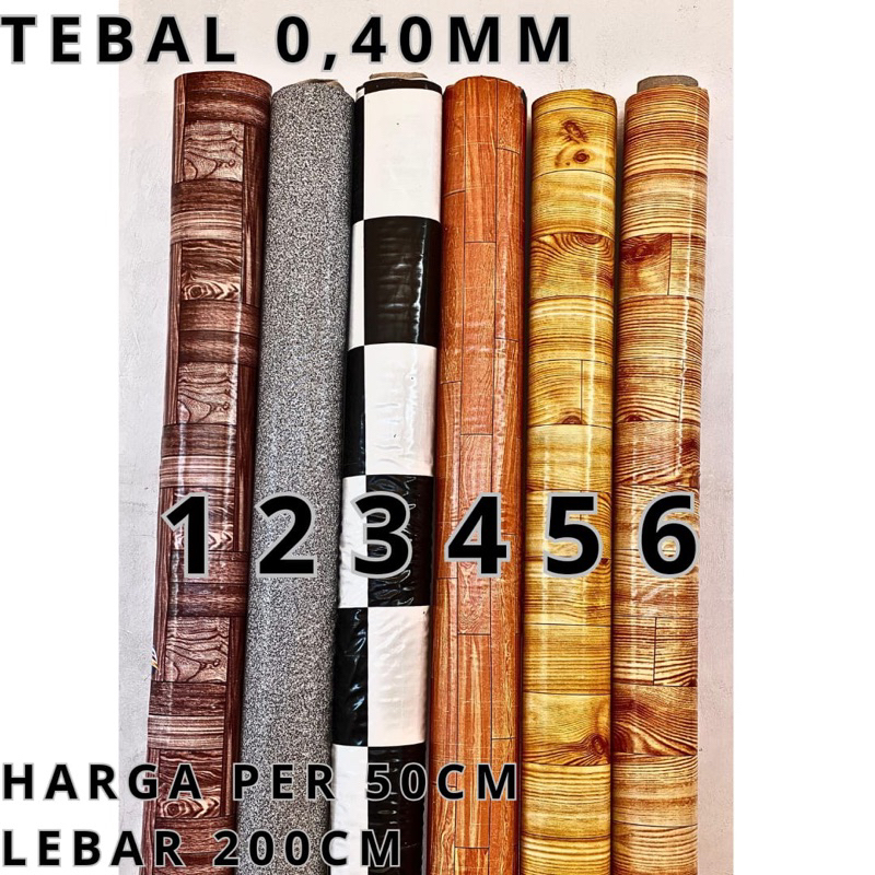 KARPET VINYL PLASTIK TAPLAK MEJA KARPET ANTI AIR  KARPET METERAN LANTAI ALAS MEJA LEBAR 200 CM