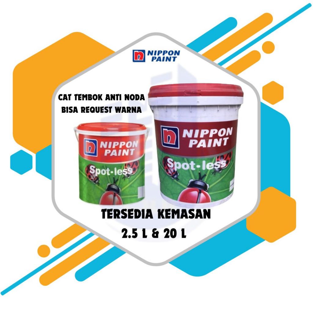 CAT TEMBOK SPOTLESS ANTI NODA 2,5 Kg / NIPPON PAINT BISA CUSTOM WARNA TINTING