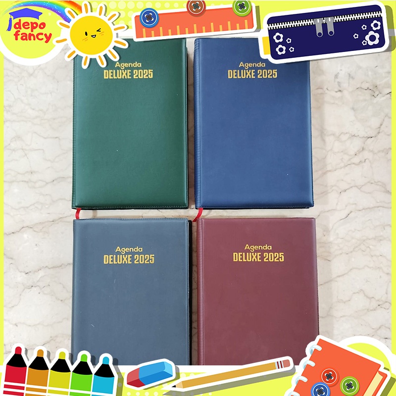 

Buku Agenda Tahunan 2025 Deluxe Kertas Kuning / Buku Diary / Buku Jurnal / Buku Tahunan