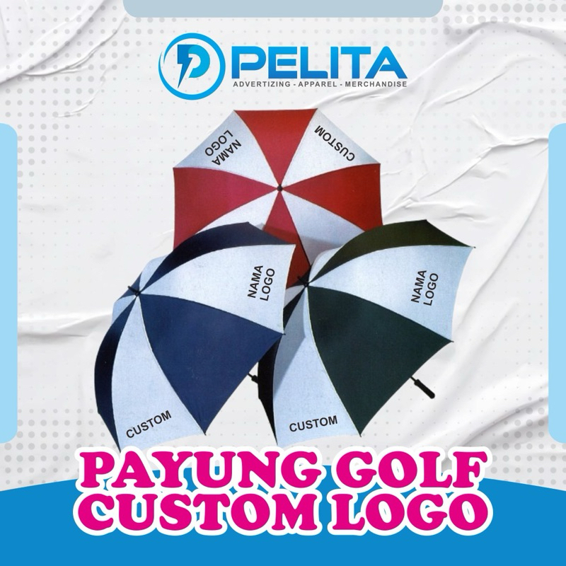 Sablon Printing Payung Jumbo Golf Umbrella Custom Desain