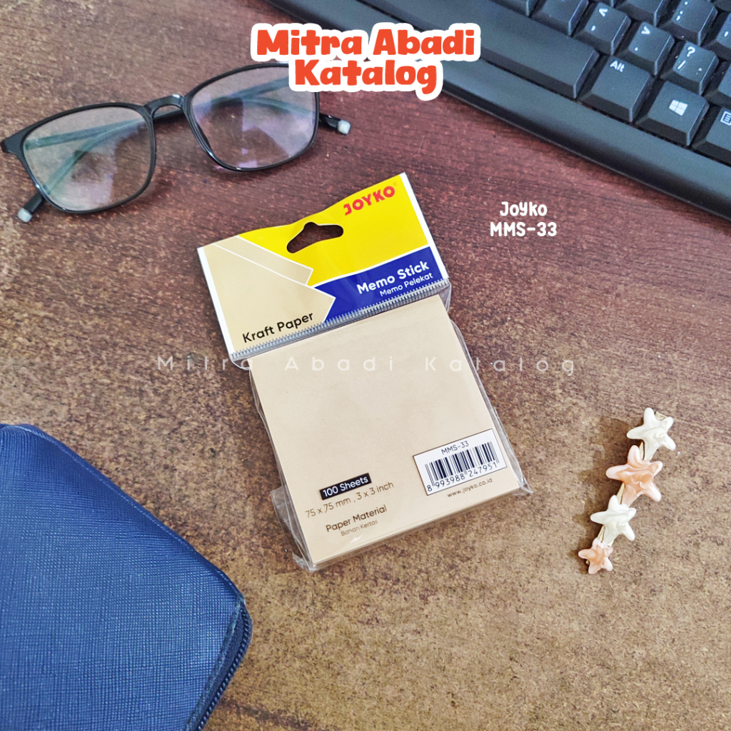

STICKY NOTE JOYKO MMS-33 / 100 LEMBAR MEMO MMS33 TEMPEL STICK NOTES INDEX & MARK POLOS KERTAS CRAFT KRAFT COKLAT PERSEGI KOTAK ALAT TULIS SEKOLAH ATK / STIK NOTE /MITRA ABADI KATALOG JOGJA
