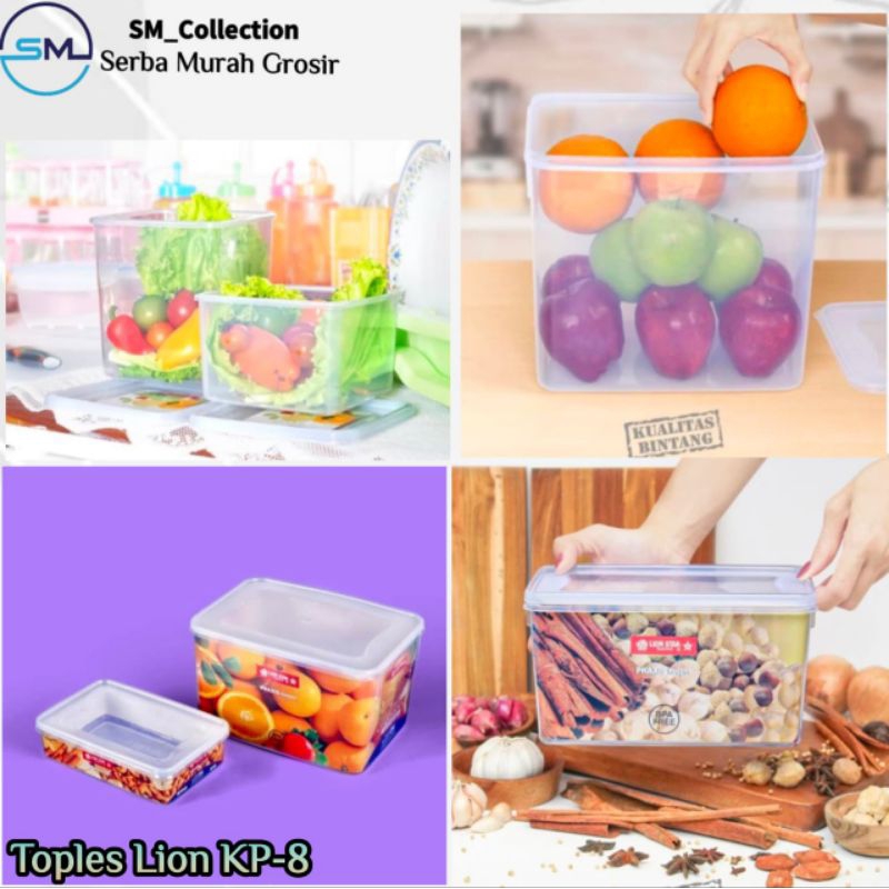Toples Krupuk/Wadah snack/Toples plastik/Wadah krupuk/Toples Lion star kp-8