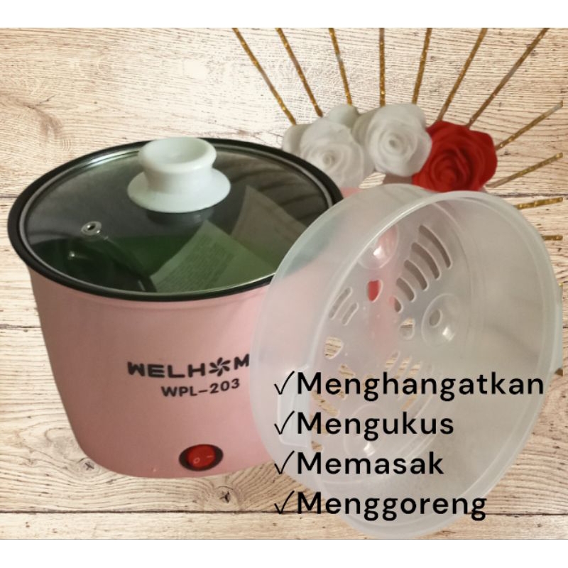 PANCI LISTRIK MULTIFUNGSI WELHOME WPL -203 LOW WATT
