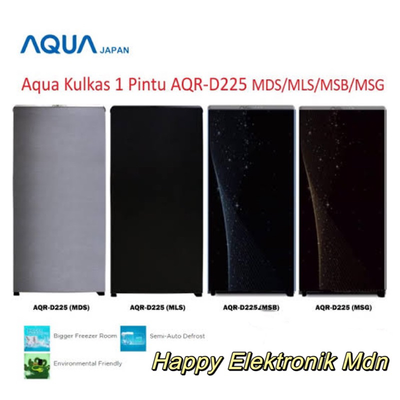 AQUA Kulkas 1 Pintu JUMBO KULKAS AQUA AQR D225 MSG/MSB AQUA 180 Liter Big Freezer KULKAS AQUA D225 K