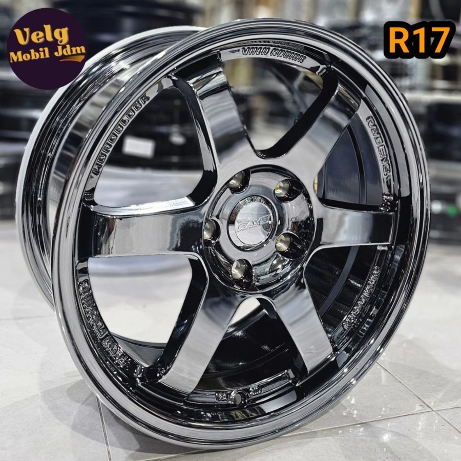 velg mobil r17 TE37 BLACK CHROME ET 40 velg ring 17 hrv xpander crv terios