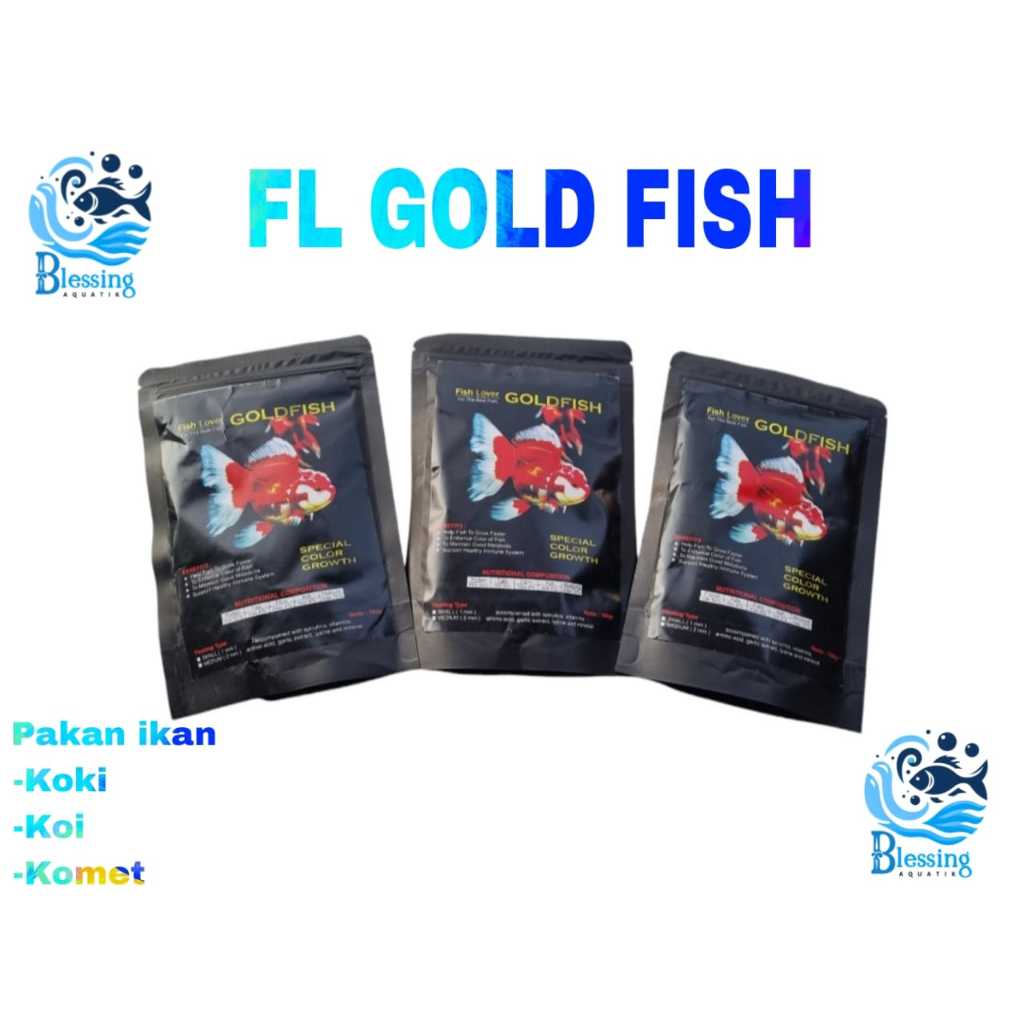 Pakan Ikan hias Pelet Premium ikan mas koki koi dan kumpay 100gram
