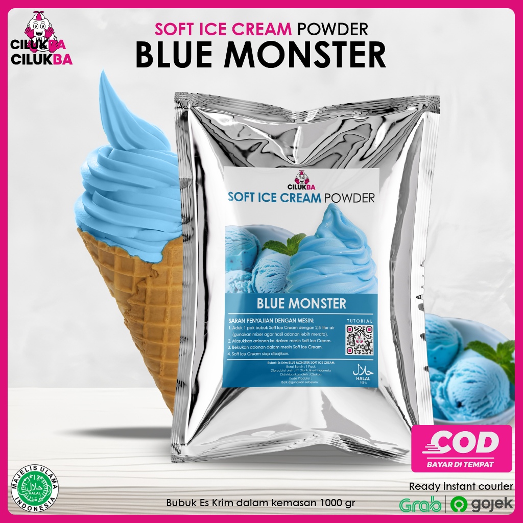 

Cilukba Bubuk Soft Ice Cream Blue Monster 1kg / Pembuatan Dengan Mesin