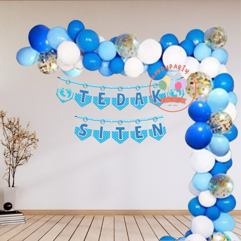 Evrydaygift Paket Balon Dekorasi Tedak Siten Warna Beragam