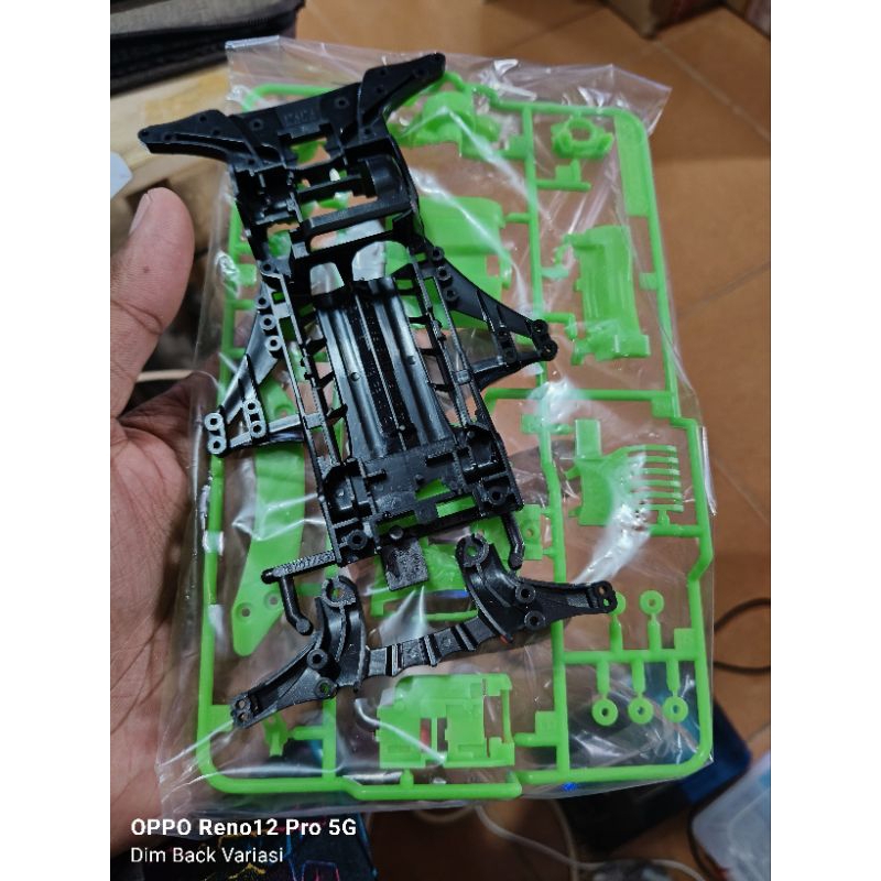 Tamiya Casis Chassis Fma Hitam + Gearbox Fm-a Hijau + Akar Fma Hitam