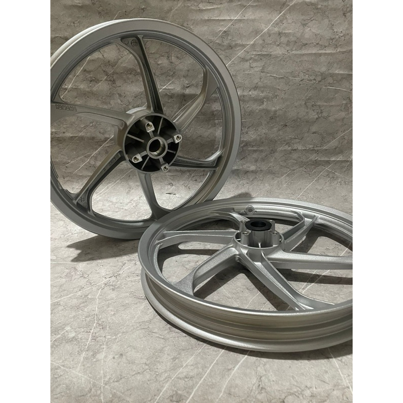 VELG PELEK ENKEI VELG 160/160-17 125Z MXKING ORI YAMAHA SILVER DAN BLACK HITAM MALAYSIA NEW