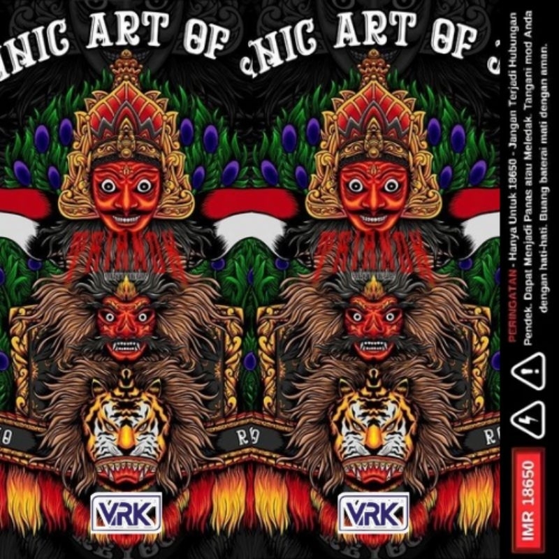 

AMBITIONSTORE - Stiker Skin Wrap Baterai 18650 Motif Art Random - Pelindung dan Penghias Baterai 18650 Untuk Segala Merek Baterai