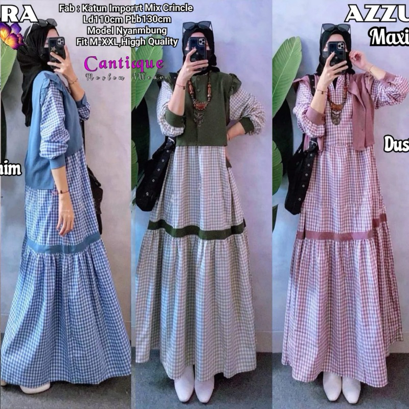 GAMIS DRESS AZZURA ORIGINAL BY CANTIQUE