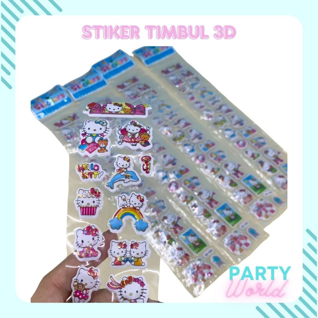 

Stiker timbul karakter koleksi stiker 3d maianan