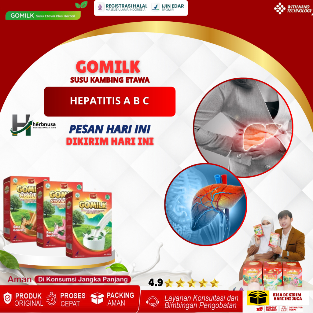 Gomilk Susu Kambing Etawa Plus Herbal Susu Hepatitis A B C Limpa Bengkak Liver Perut Bengkak Fatty L