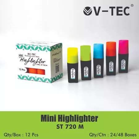 

V Tec Mini Highlighter Penanda Berwarna ST 720 M - ATJ