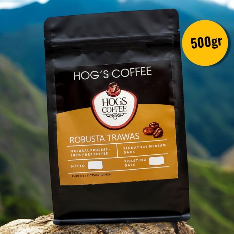 

Hogs Coffee Bubuk Kopi Robusta Trawas 500 gram