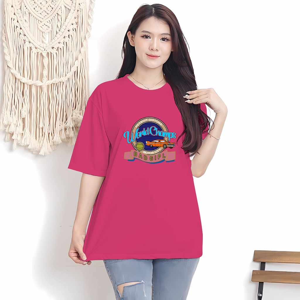 Kaos Oversize Wanita Pendek/Kaos Distro Wanita/Kaos Streetwear Oversize/Baju Distro OOTD