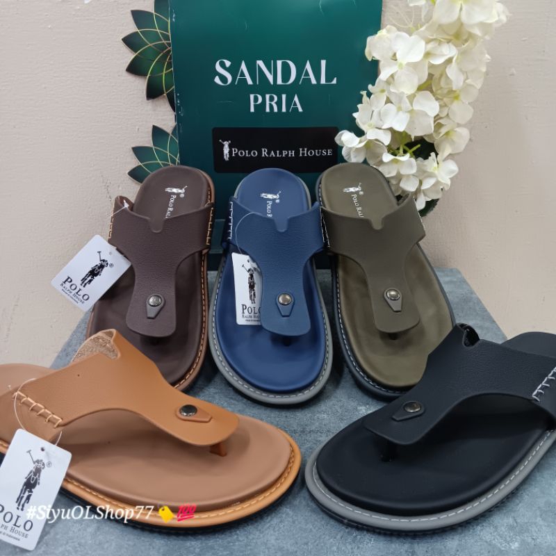 【Bisa COD/100% Original/Art EMILIO 01】Sandal Pria POLO RALPH HOUSE/Sandal Casual Pria/Sandal Slide/S