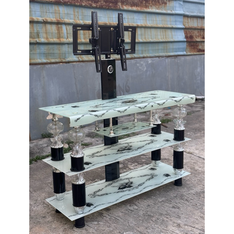 Buffet braket tv kaca, rak tv kaca, meja tv kaca