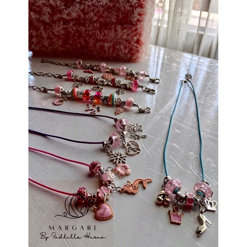 Gelang dan Kalung manik manik/ Gelang Pandora/ Kalung Pandora