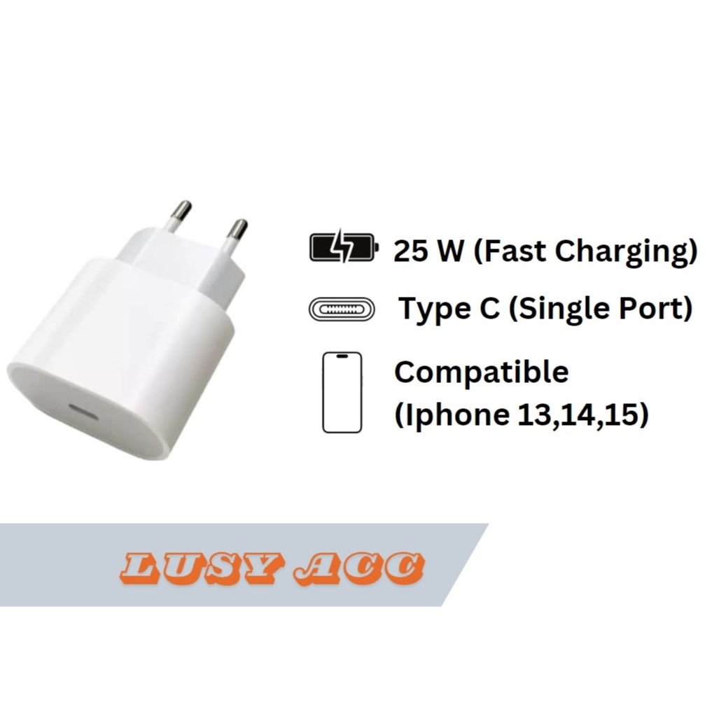 MJ-Adaptor Kepala Charger  iPhone 25W/ Batok Kepala Charger ip 25W
