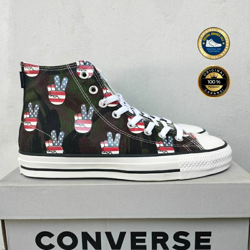 ORIGINAL GARANSI SEPATU CONVERSE CTAS PRO HI CAMO SIZE 42/43