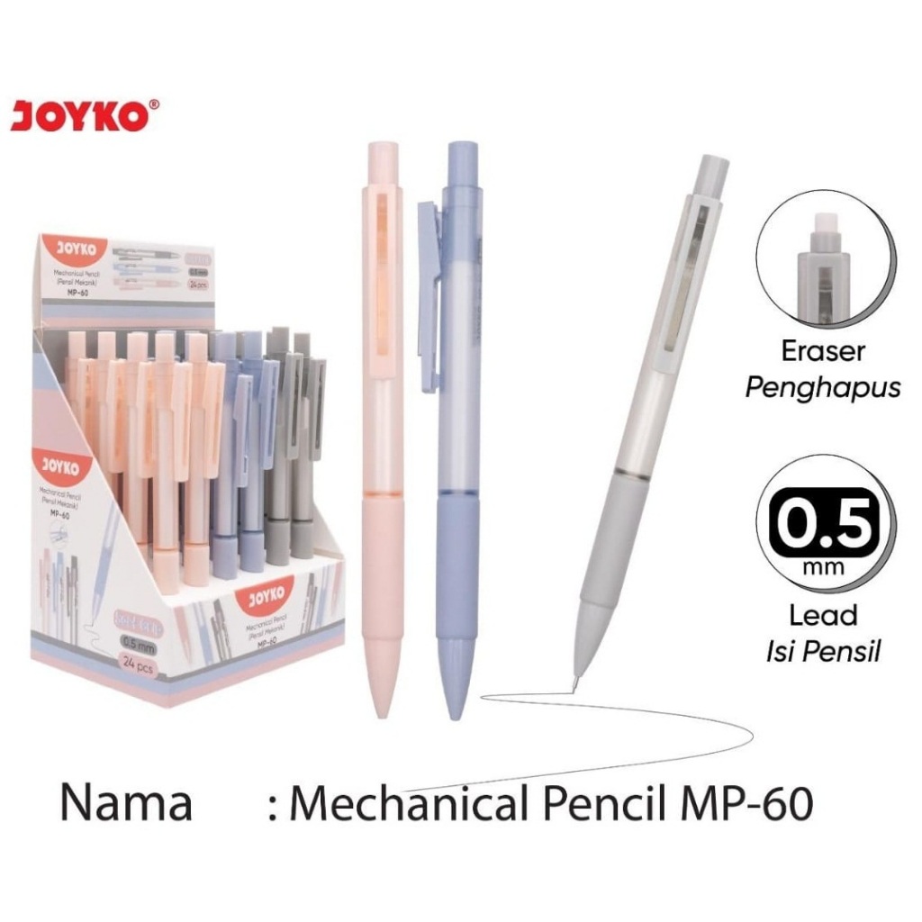 

JOYKO mechanical pencil/pensil mekanik 0.5 MP-60 (harga satuan)