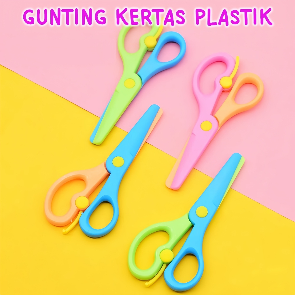 

Gunting Kertas Plastik Anak Aman Ujung Tumpul Safety Scissors Rounded