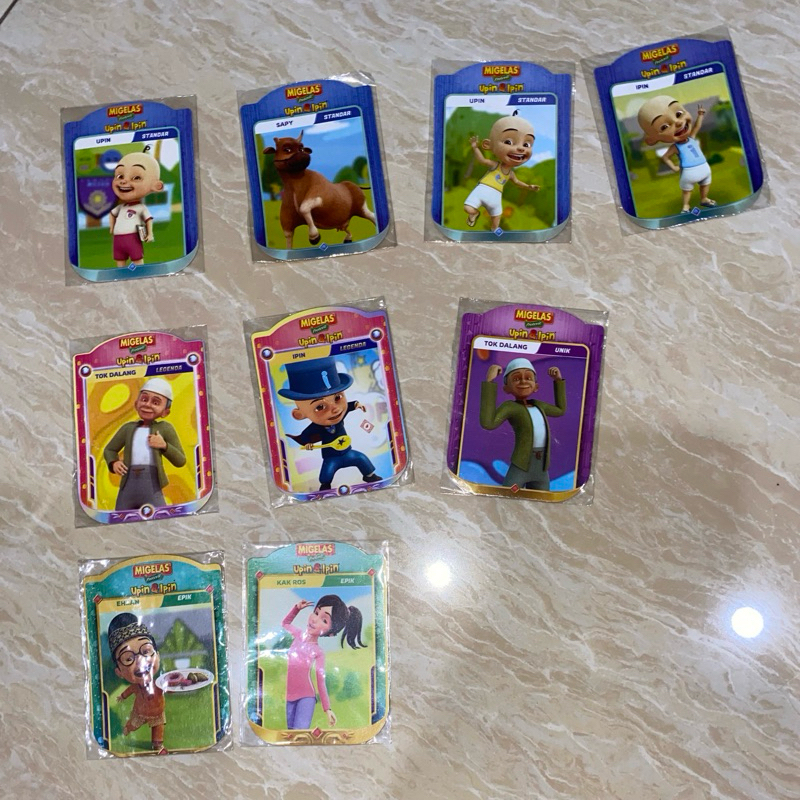 KARTU KOLEKSI UPIN & IPIN MIE GELAS KEREN SIGMA ORIGINAL ASLI
