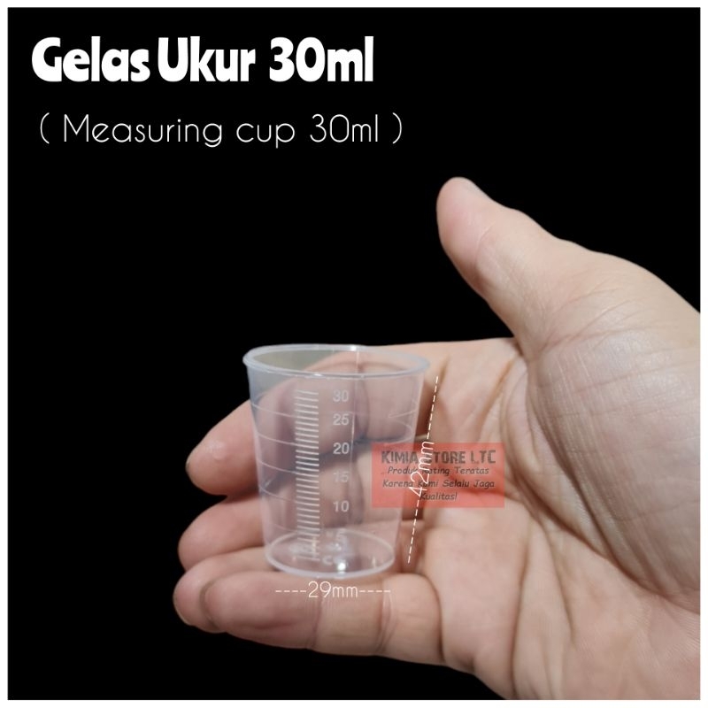 GELAS UKUR 30ML / GELAS TAKAR 30ML ( MEASURING CUP 30ML ) / CUP TAKARAN 30ML