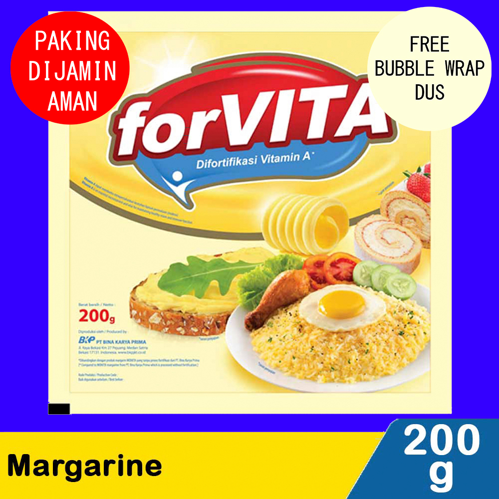 

FORVITA MARGARINE 200 GRAM FANTASIA FREE BUBBLE WRAP DAN DUS