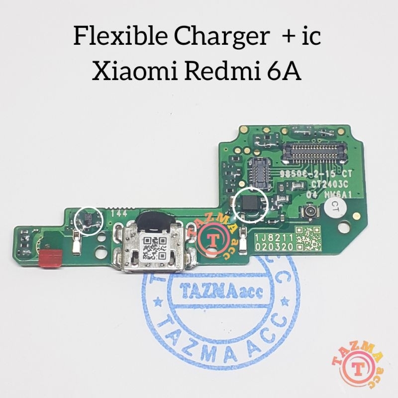 Xiaomi Redmi 6A Ori Flexible Conektor Konektor Cas Charger + ic XIAOMI REDMI 6A