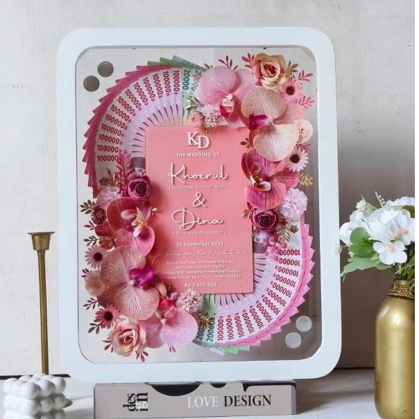 Mahar Nikah Akrilik/Mahar Akrilik/Mahar uang/Mahar Custom