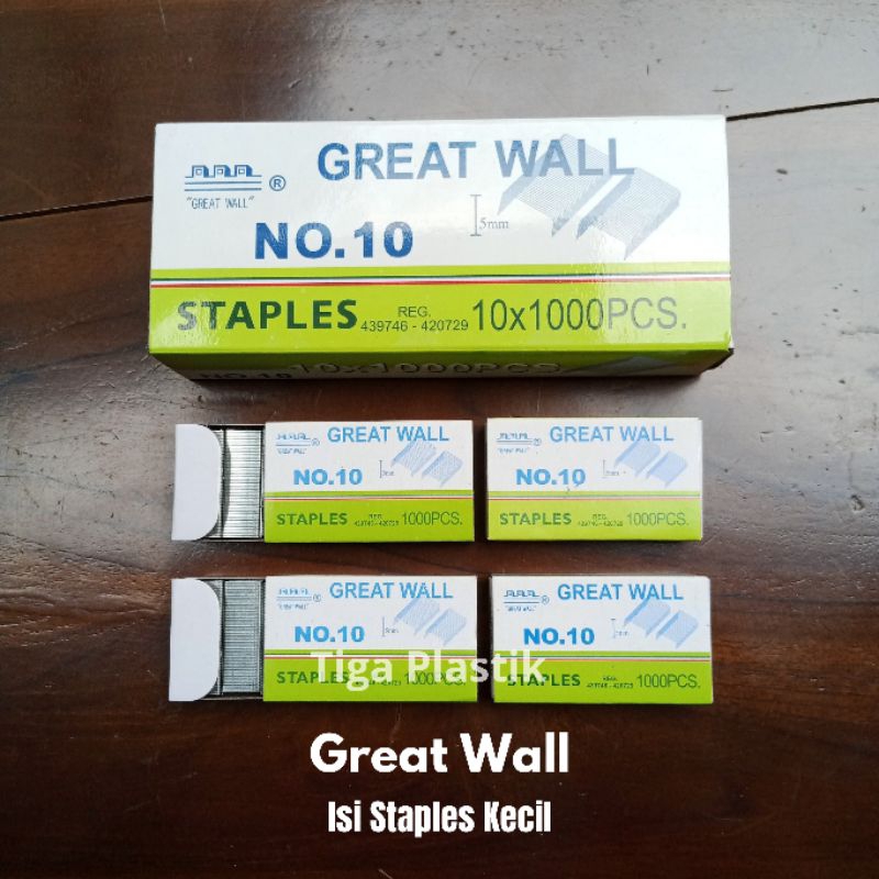 

Isi Staples Kecil Great Wall No.10