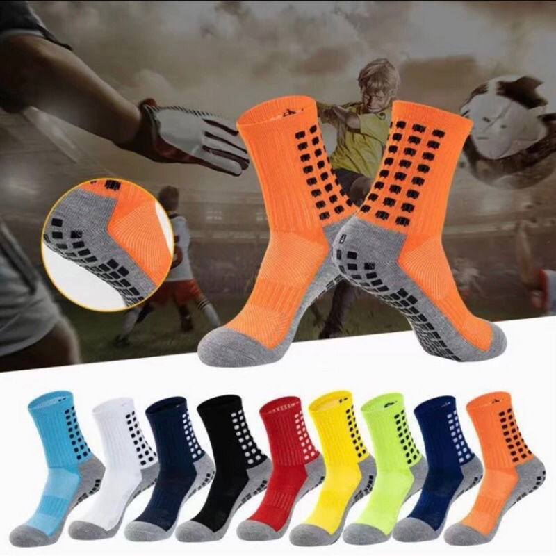 Kaos kaki Anti Slip Fox TYPE-A bawah Abu sepak bola soccer futsal olahraga