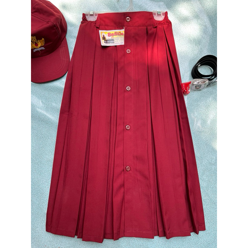 Seragam sekolah bahan famatex premium rok adu manis Rok double rempel sd kelas 1-6