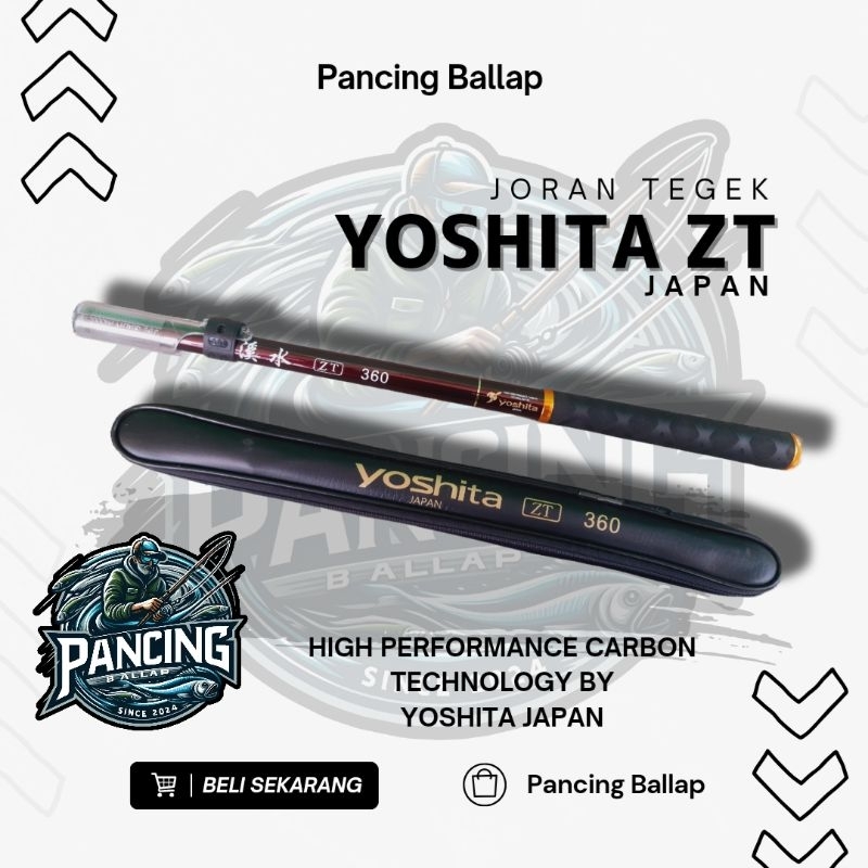 YOSHITA  ZT 360 CM PANJANG RUAS 40 CM BONUS KAIL  COCOK UNTUK MANCING MICRO FHISING