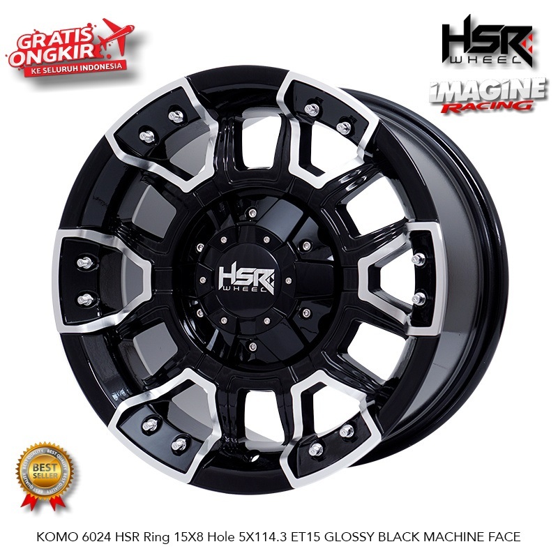 VELG MOBIL SEMI OFFROAD HSR KOMO 6024 RING 15 XPANDER HARIER XTRAIL RUSH TERIOS INNOVA XL7 ERTIGA