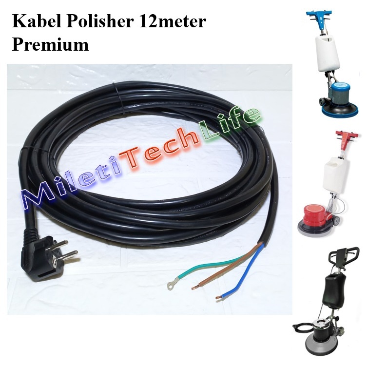Spare Part Kabel Main Power Mesin Polisher Poles Lantai SuperCelan Krisbow Rotano Karcher Nilfisk Mu