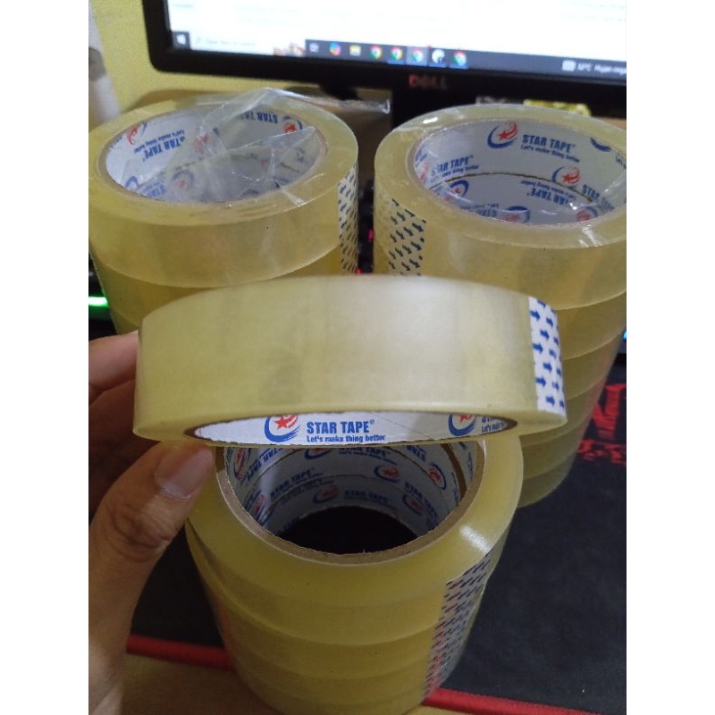 

LAKBAN OPP (6 PCS) CLEAR BENING 24MM STAR TAPE MURAHHHHH KUALITAS TERBAIK