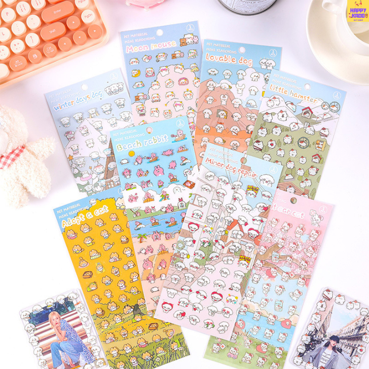 

Mini Cute Characters Sticker Theme isi 1 lembar stiker binatang imut kecil stiker dekorasi kartun