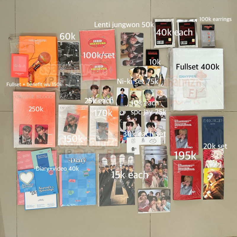 CLEARANCE SALE ENHYPEN ALBUM MERCH MD manifesto dark blood orange blood romance untold membership ki