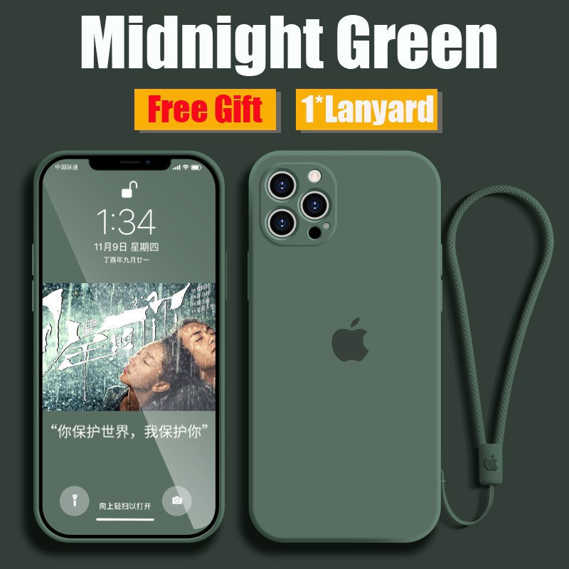 Hemat 35 Kode Save35 Case Iphone 13 13 PRO 13 PRO MAX Silicone Liquid Square With Lanyard back cover