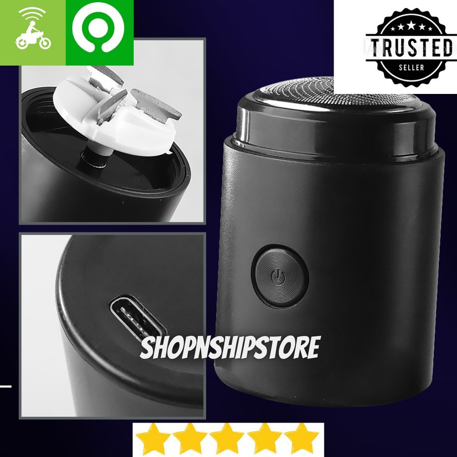 Alat Mesin Cukur Kumis Jenggot Elektrik Mini Portabel Baterai USB