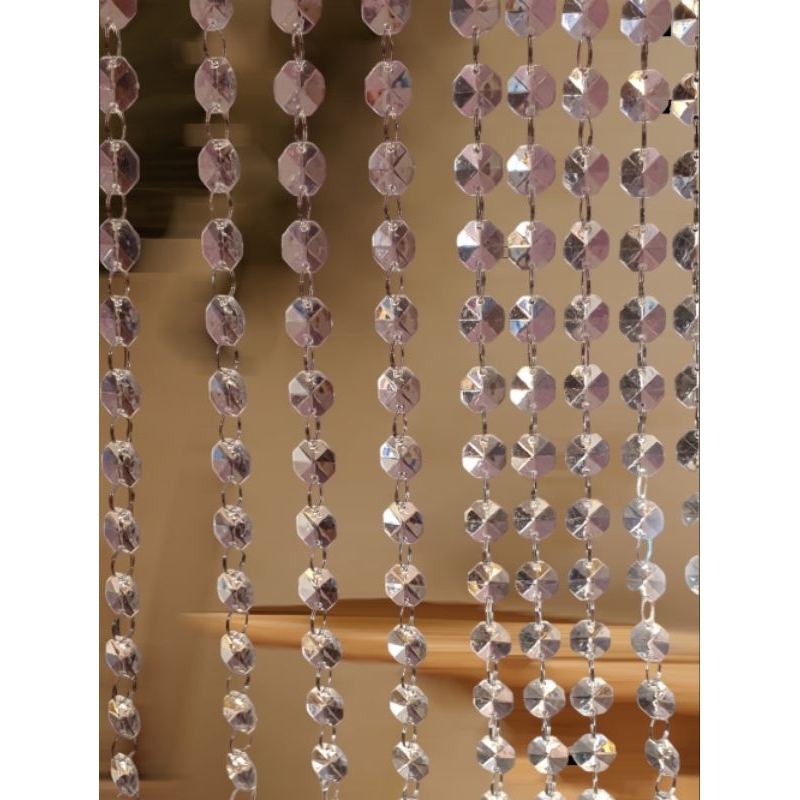 MANIK MANIK MUTE KERISTAL AKTRILIK BENING MENGKILAP ORIGINAL SUDAH TERANGKAI