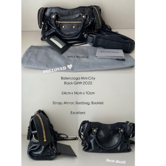 Balenciaga Mini City Black GHW