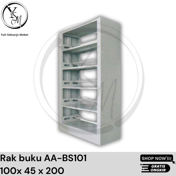 Rak Buku AA-BS101 - Rak perpustakaan Besi - Rak Buku Besi AA-BS101 - Rak Buku Besi Jumbo - Rak Perpu