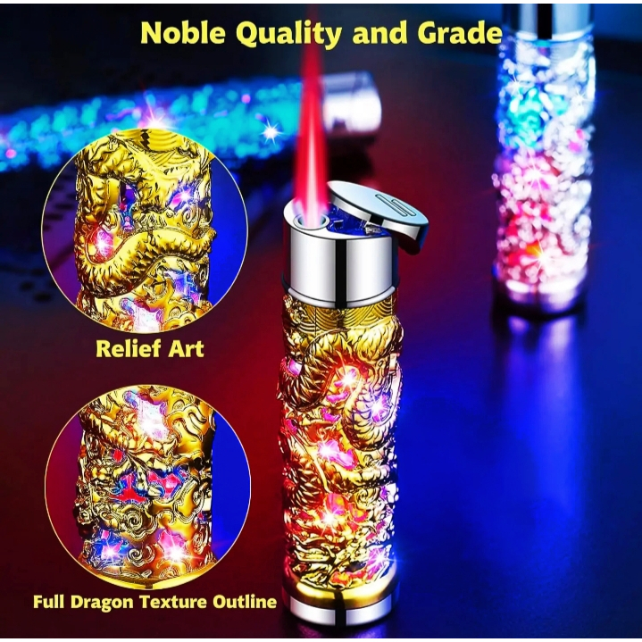 KOREK API BARA MOTIF TIMBUL NAGA KOREK API GAS DRAGON