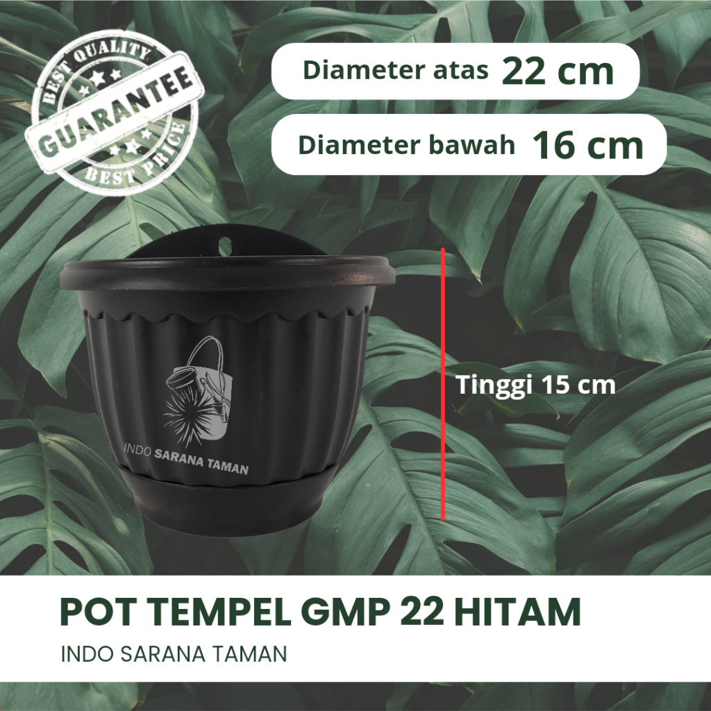POT TEMPEL GMP HITAM Pot Tembok Pot Dinding Pot Vertcal Garden Pot Tanaman Pot Plastik Pot Bunga Pot